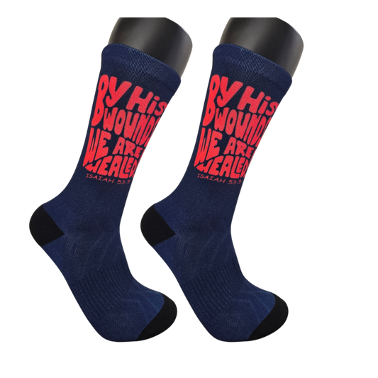 By His wounds we are healed - Premium Seed Socks
