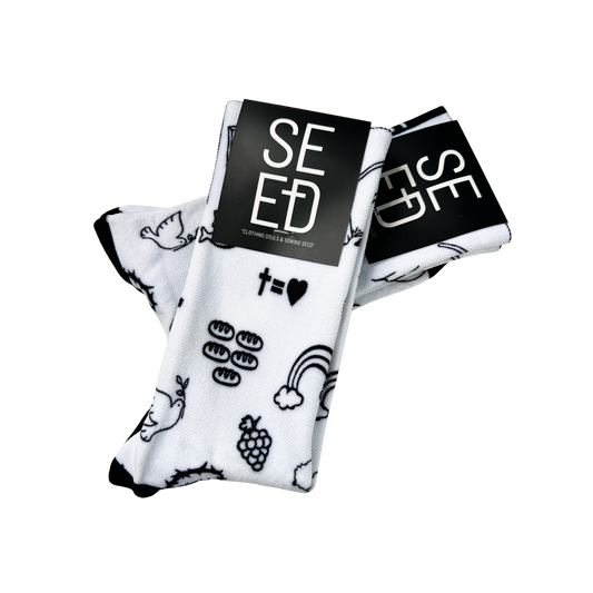 Scripture Scribbles - Premium Seed Socks