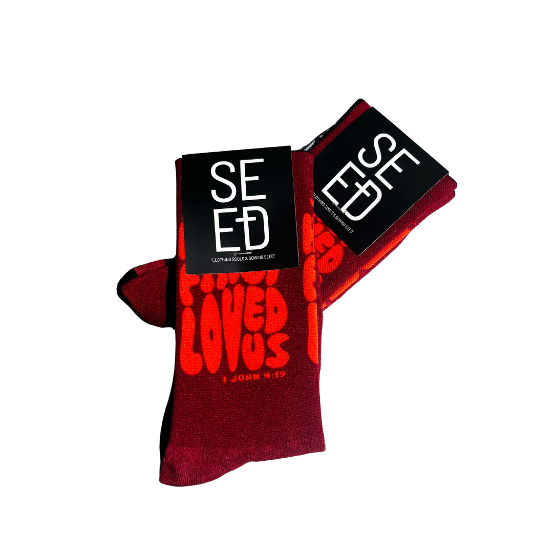 He first loved us - Premium Seed Socks