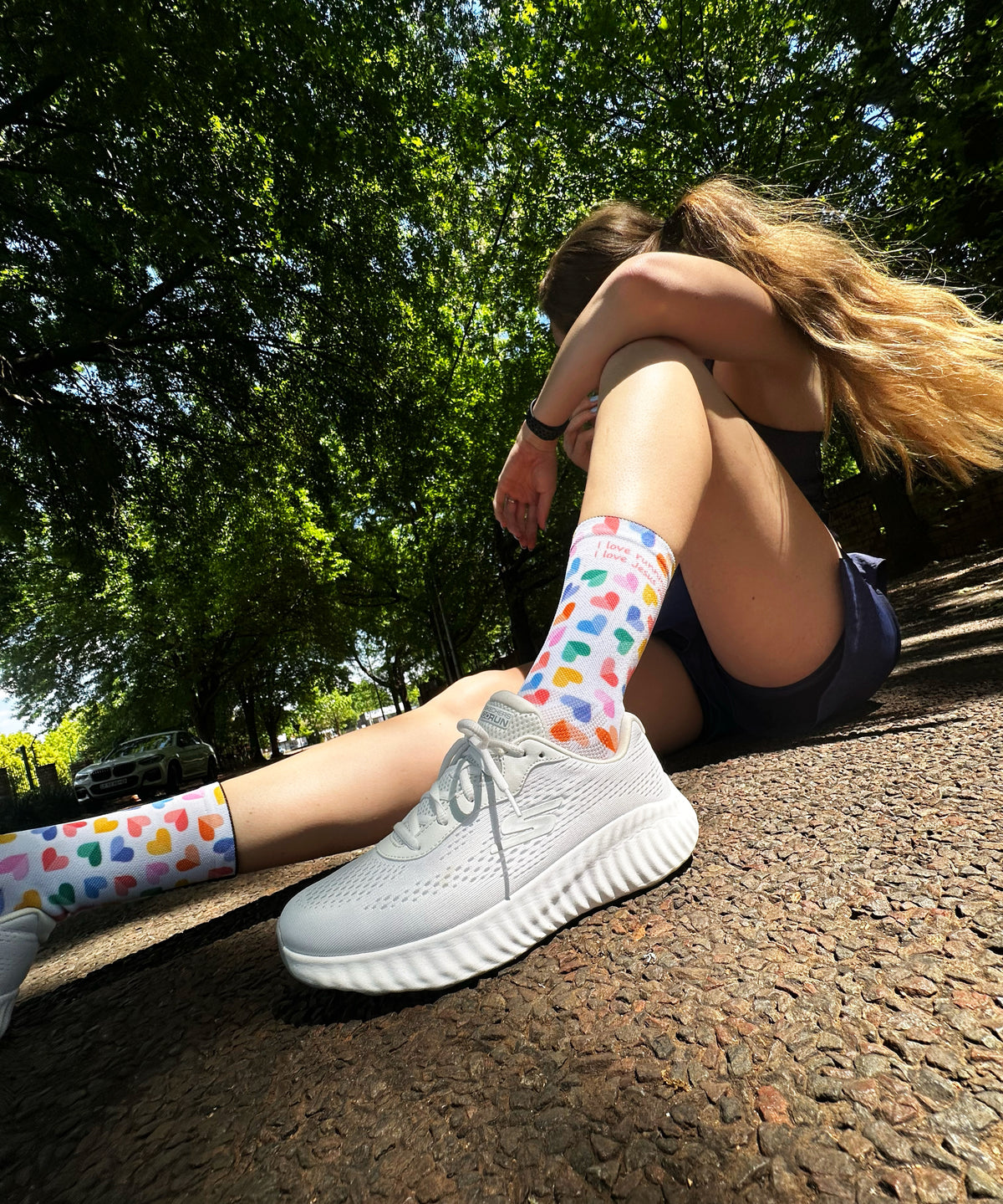 I love running, but I love Jesus more. - Premium Seed Socks