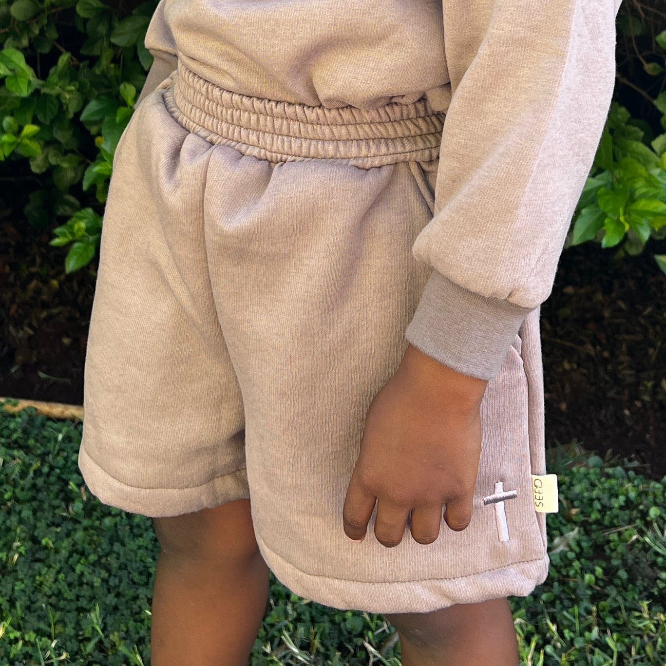 Kids Embroidered Fleece Shorts