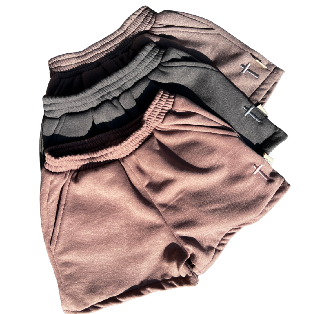 Kids Embroidered Fleece Shorts