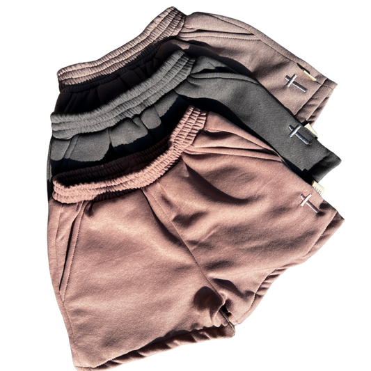 Kids Embroidered Fleece Shorts