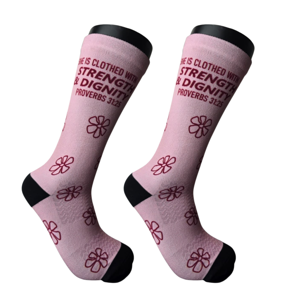She is Clothed in Strength & Dignity-Premium Seed Socks
