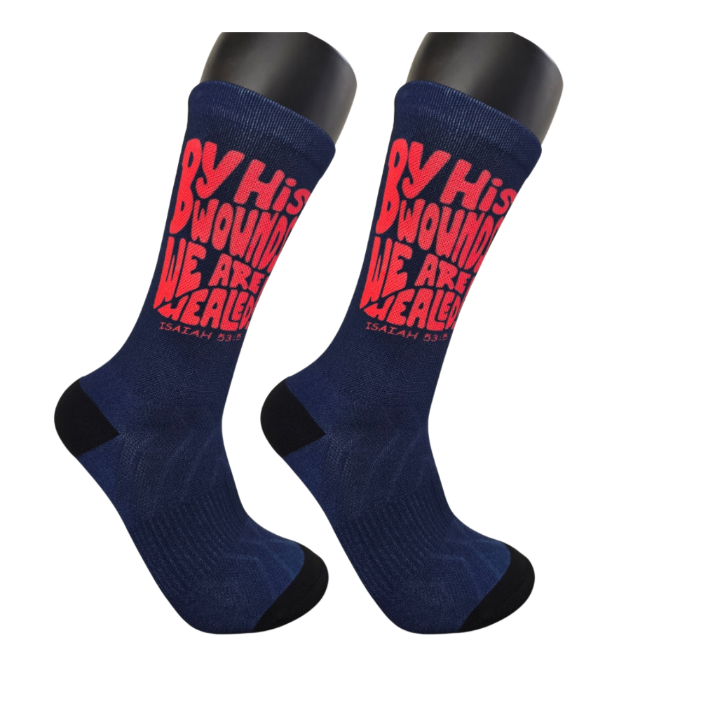 By His wounds we are healed - Premium Seed Socks