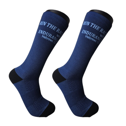 Run the race with Endurance (Dark Blue) - Premium Seed Socks