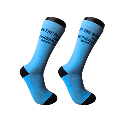 Run the race with Endurance (Light Blue) - Premium Seed Socks
